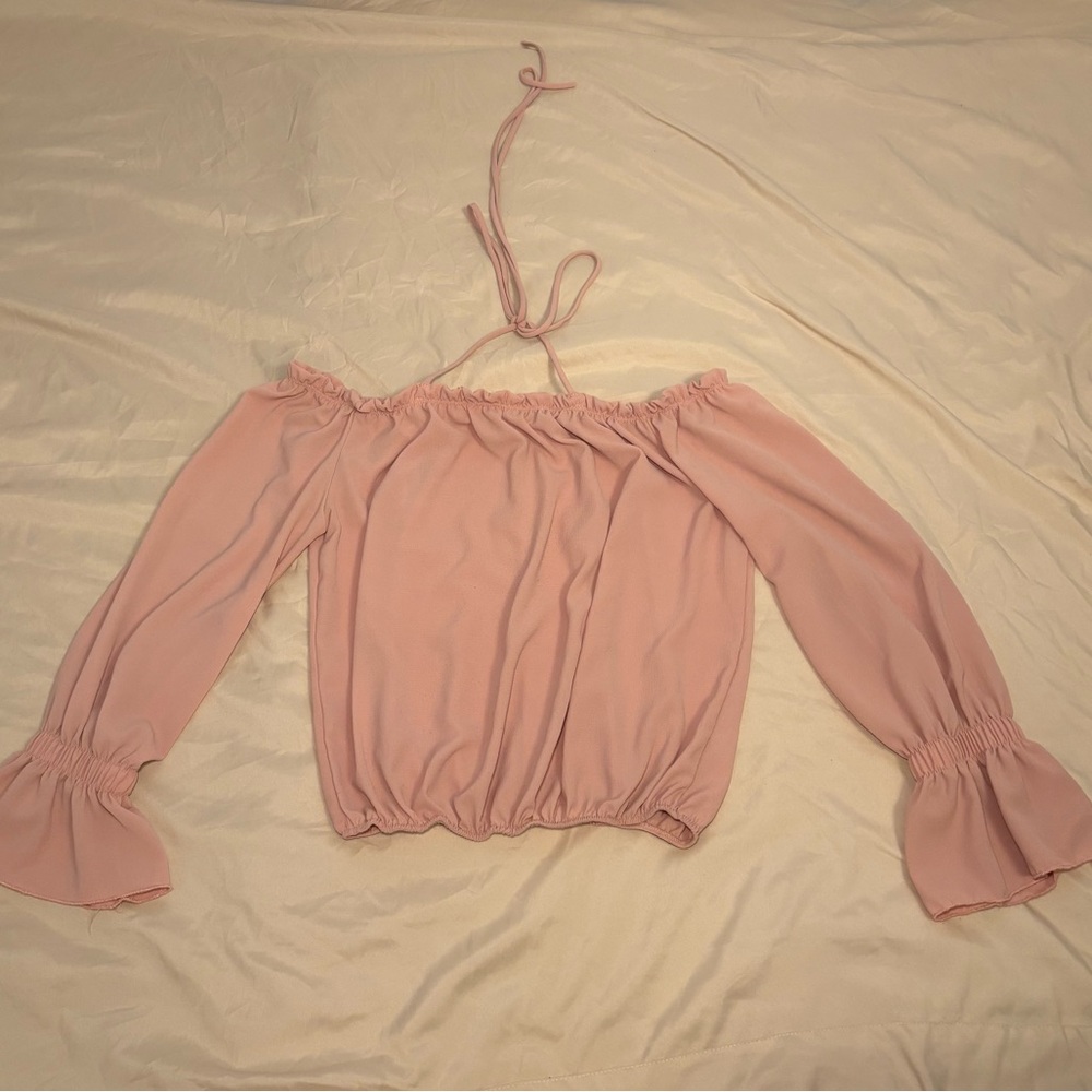 Fashion Nova Blush Off-Shoulder Blouse Size M